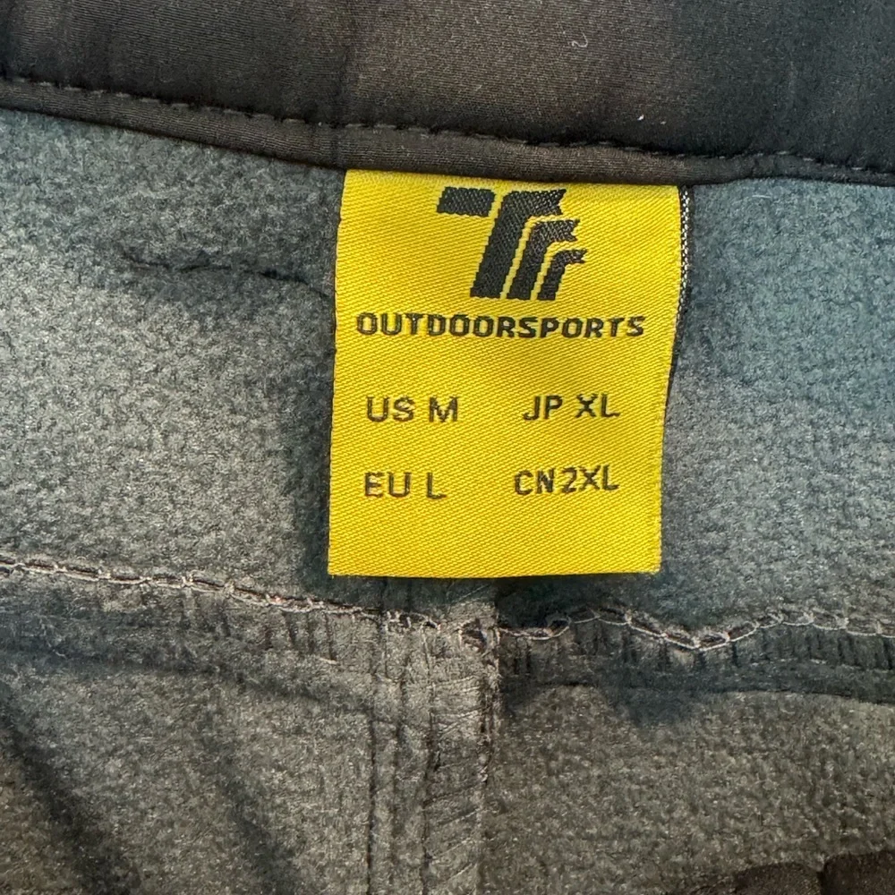 Men's Black Technical Pants with Orange Zip Accents